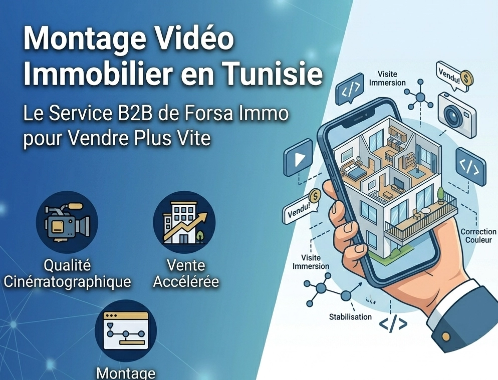 خدمة المونتاج والفيديو العقاري في تونس: حل لبيع العقارات بسرعة أكبر